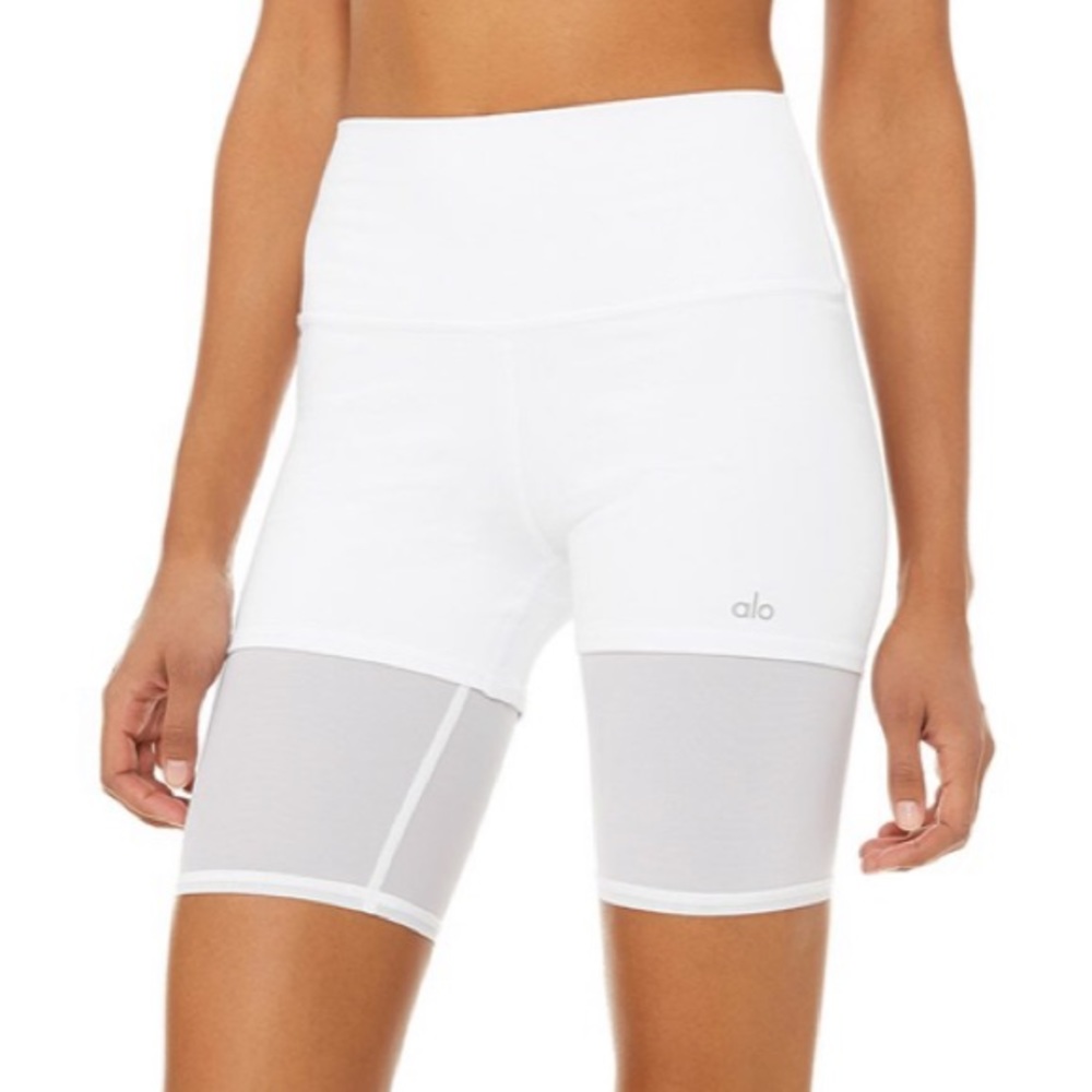 Alo biker shorts with mesh